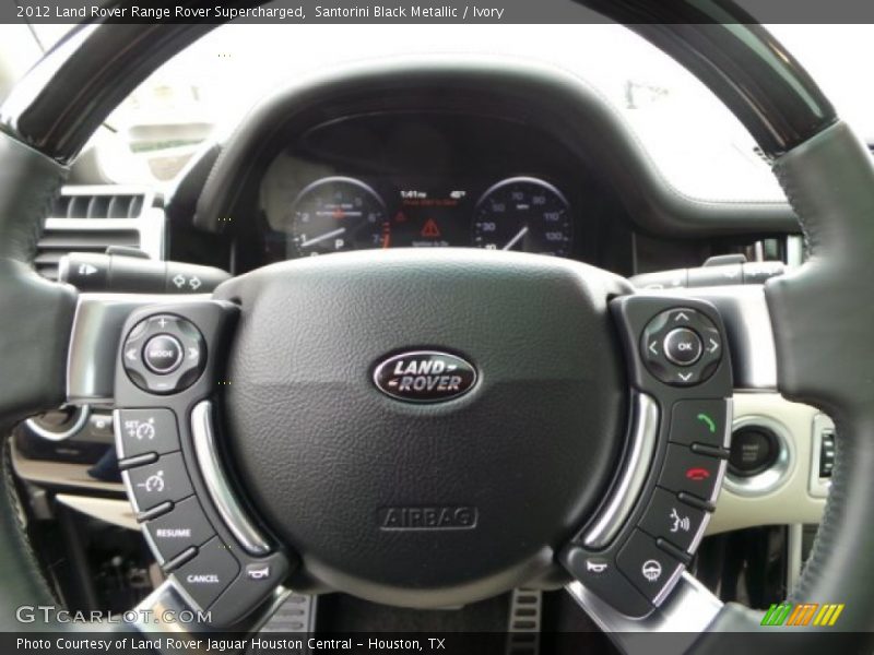Santorini Black Metallic / Ivory 2012 Land Rover Range Rover Supercharged