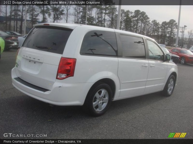 Stone White / Black/Light Graystone 2012 Dodge Grand Caravan SE