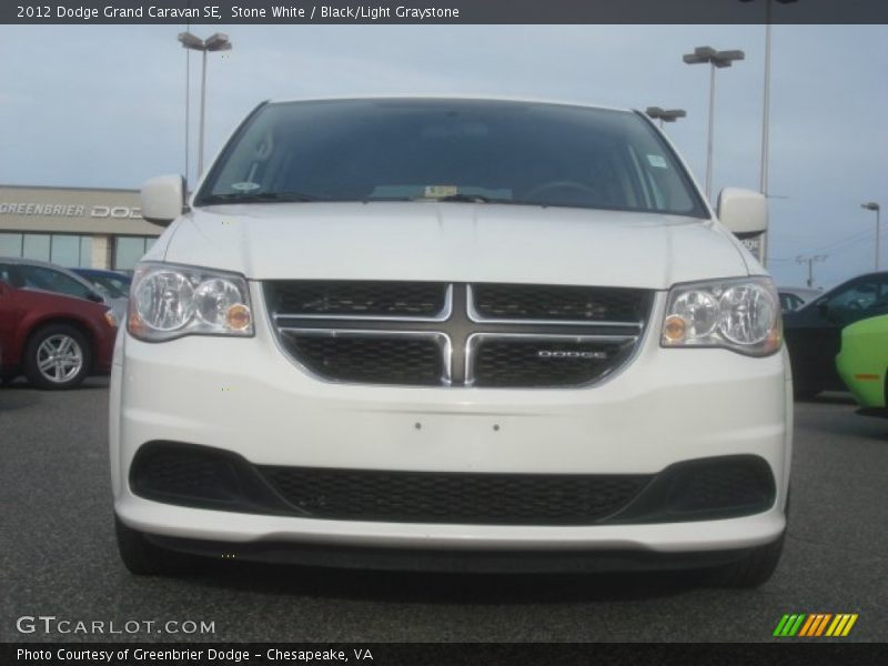 Stone White / Black/Light Graystone 2012 Dodge Grand Caravan SE