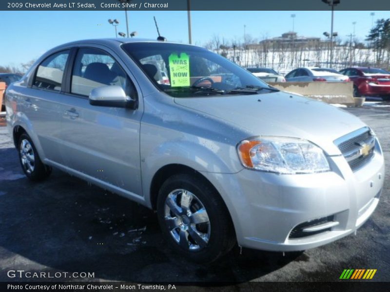 Cosmic Silver / Charcoal 2009 Chevrolet Aveo LT Sedan