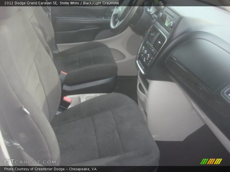 Stone White / Black/Light Graystone 2012 Dodge Grand Caravan SE