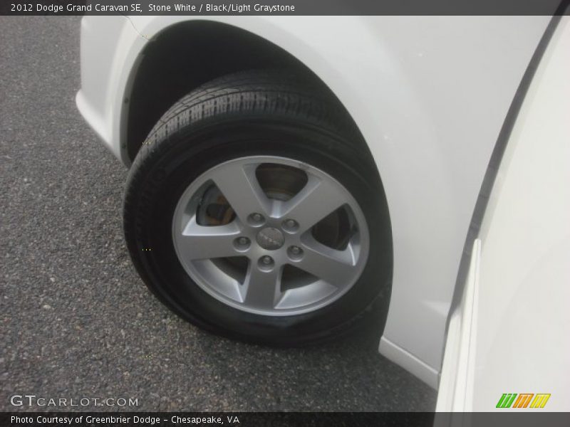 Stone White / Black/Light Graystone 2012 Dodge Grand Caravan SE