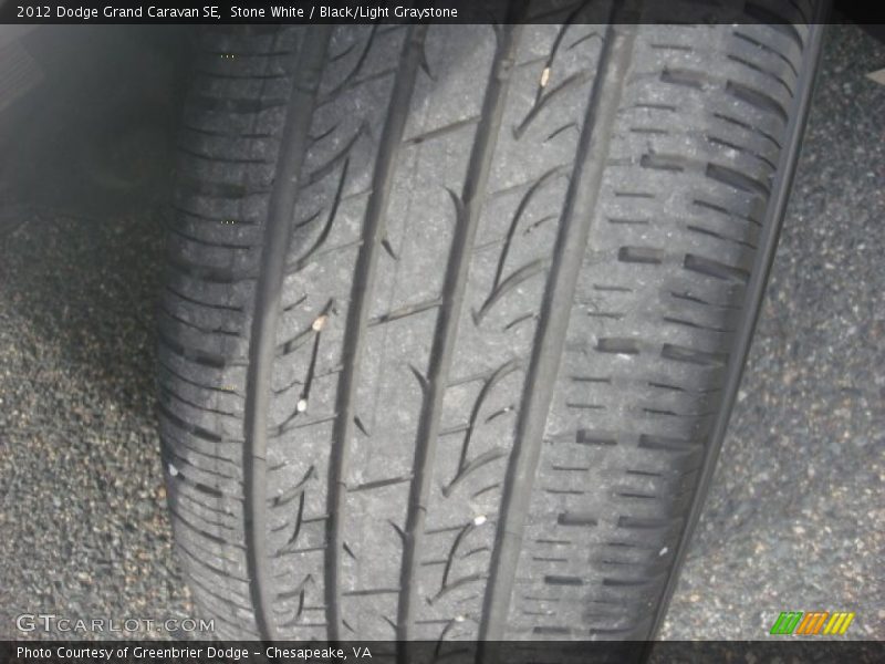 Stone White / Black/Light Graystone 2012 Dodge Grand Caravan SE