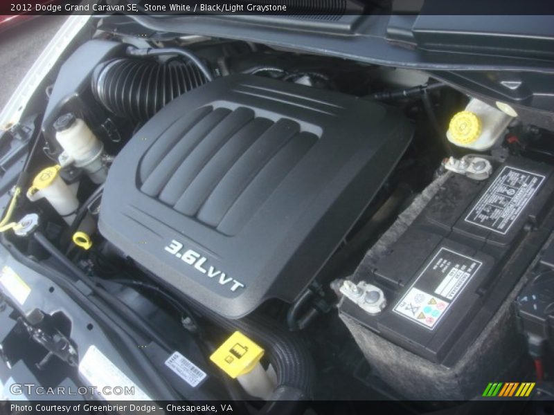Stone White / Black/Light Graystone 2012 Dodge Grand Caravan SE