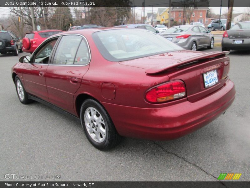 Ruby Red / Neutral 2002 Oldsmobile Intrigue GL