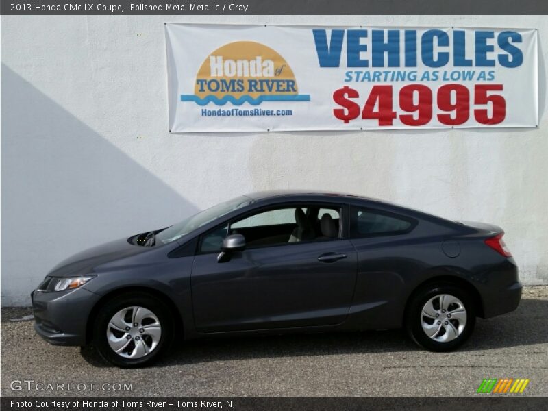 Polished Metal Metallic / Gray 2013 Honda Civic LX Coupe