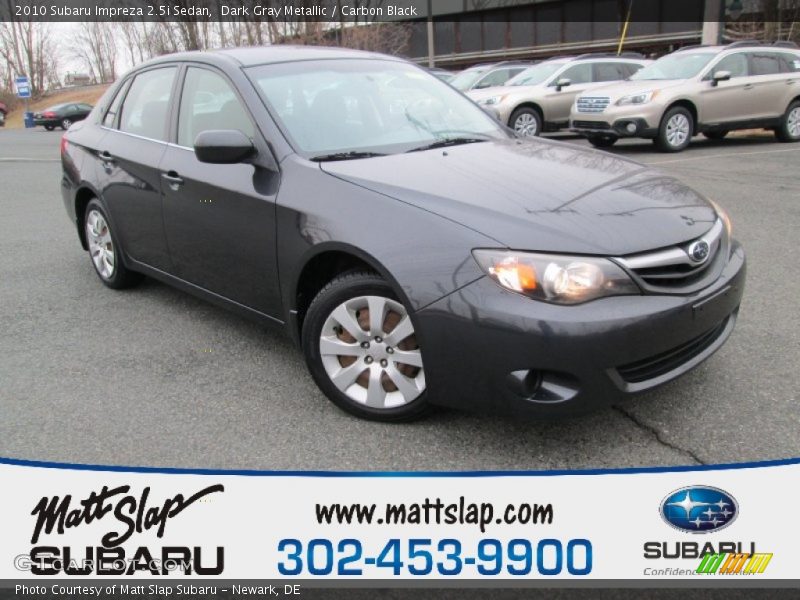 Dark Gray Metallic / Carbon Black 2010 Subaru Impreza 2.5i Sedan