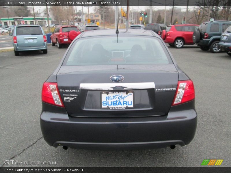 Dark Gray Metallic / Carbon Black 2010 Subaru Impreza 2.5i Sedan