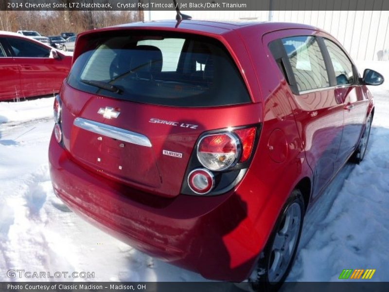 Crystal Red Tintcoat / Jet Black/Dark Titanium 2014 Chevrolet Sonic LTZ Hatchback