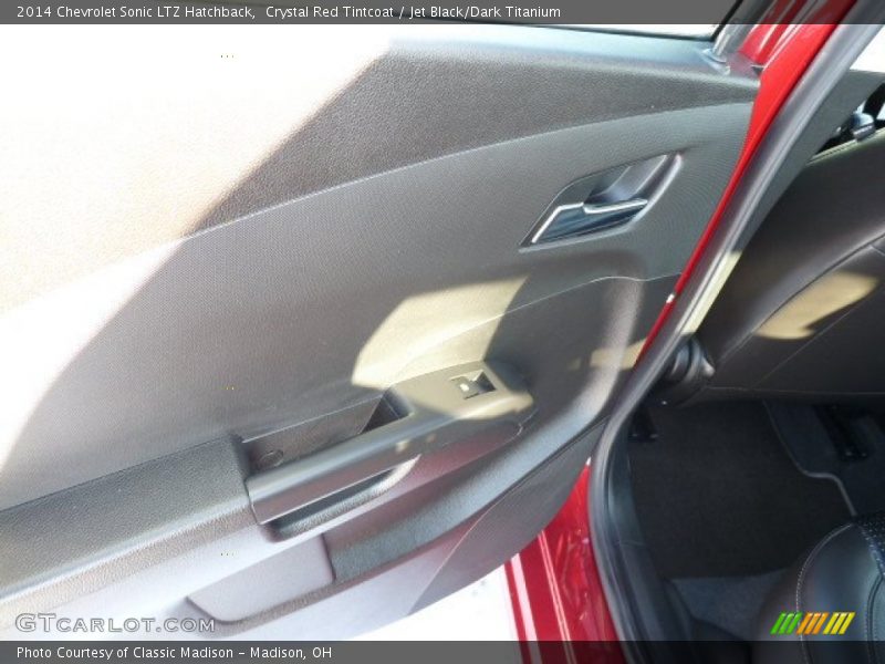 Crystal Red Tintcoat / Jet Black/Dark Titanium 2014 Chevrolet Sonic LTZ Hatchback