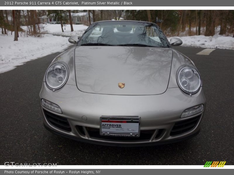 Platinum Silver Metallic / Black 2012 Porsche 911 Carrera 4 GTS Cabriolet