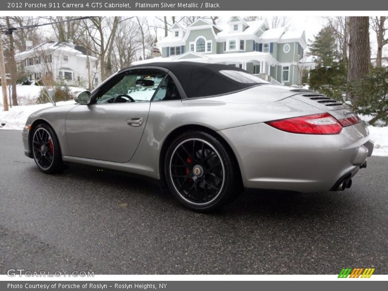 Platinum Silver Metallic / Black 2012 Porsche 911 Carrera 4 GTS Cabriolet