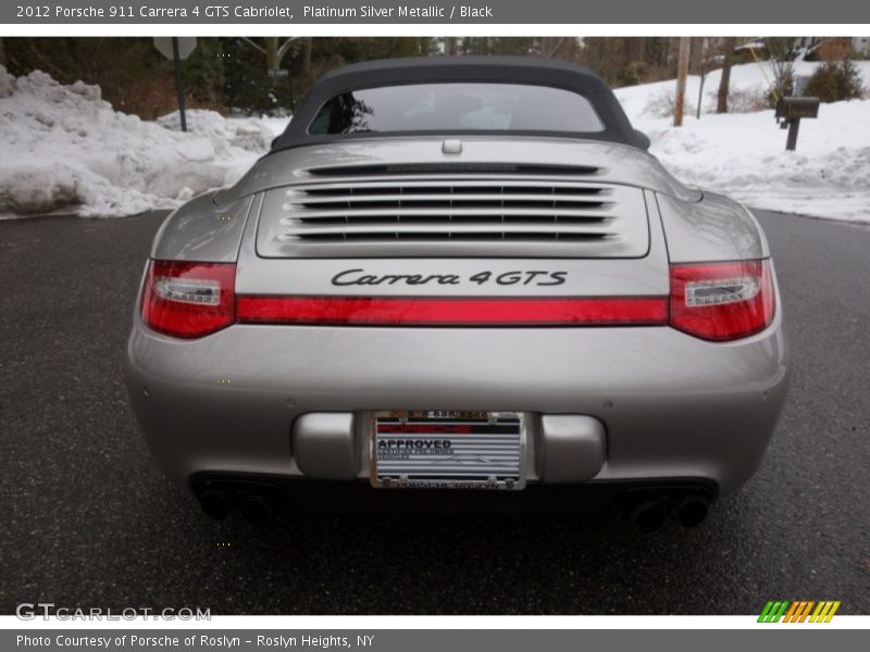 Platinum Silver Metallic / Black 2012 Porsche 911 Carrera 4 GTS Cabriolet