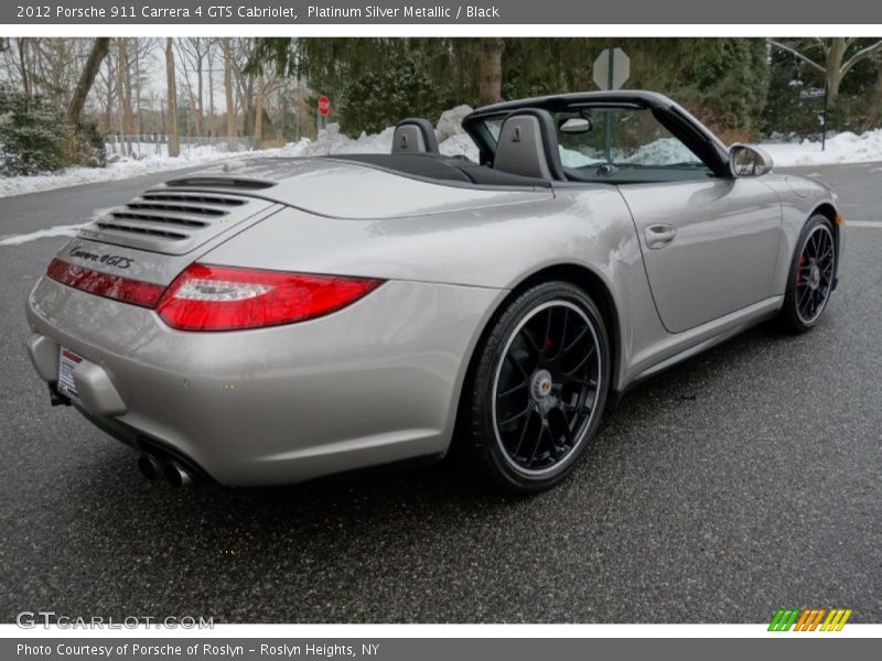 Platinum Silver Metallic / Black 2012 Porsche 911 Carrera 4 GTS Cabriolet