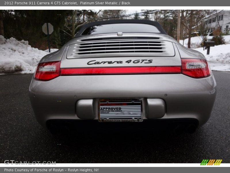 Platinum Silver Metallic / Black 2012 Porsche 911 Carrera 4 GTS Cabriolet