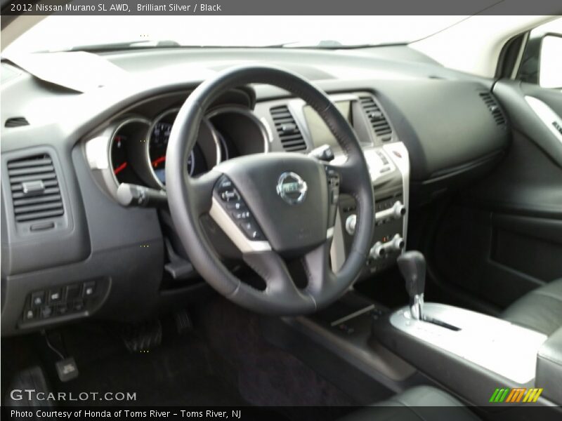 Brilliant Silver / Black 2012 Nissan Murano SL AWD