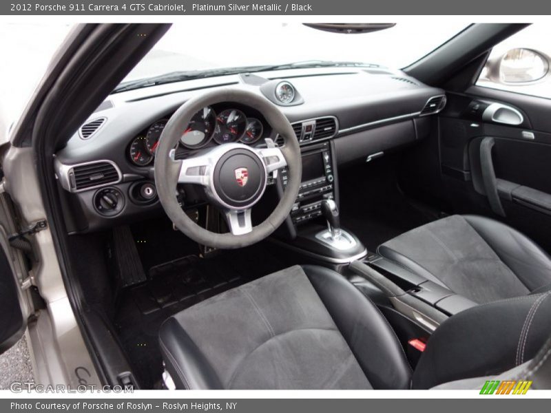 Platinum Silver Metallic / Black 2012 Porsche 911 Carrera 4 GTS Cabriolet