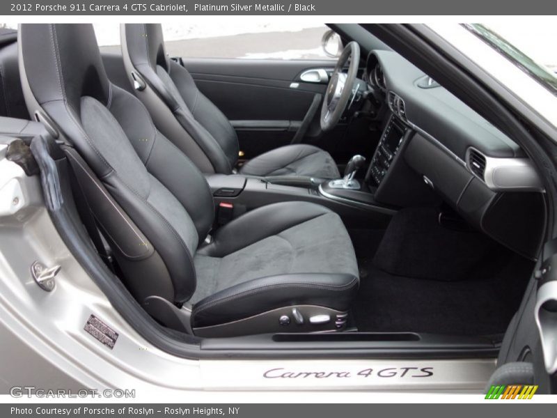 Platinum Silver Metallic / Black 2012 Porsche 911 Carrera 4 GTS Cabriolet