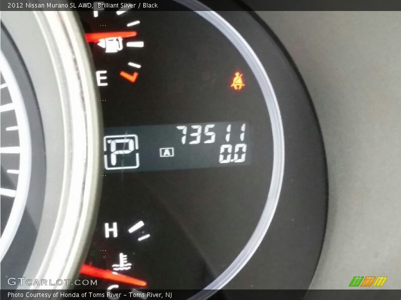 Brilliant Silver / Black 2012 Nissan Murano SL AWD
