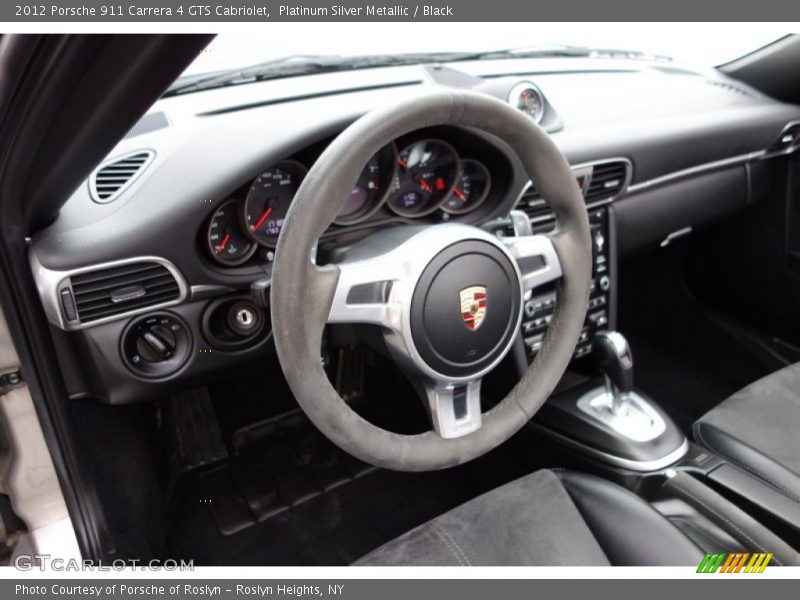 Platinum Silver Metallic / Black 2012 Porsche 911 Carrera 4 GTS Cabriolet