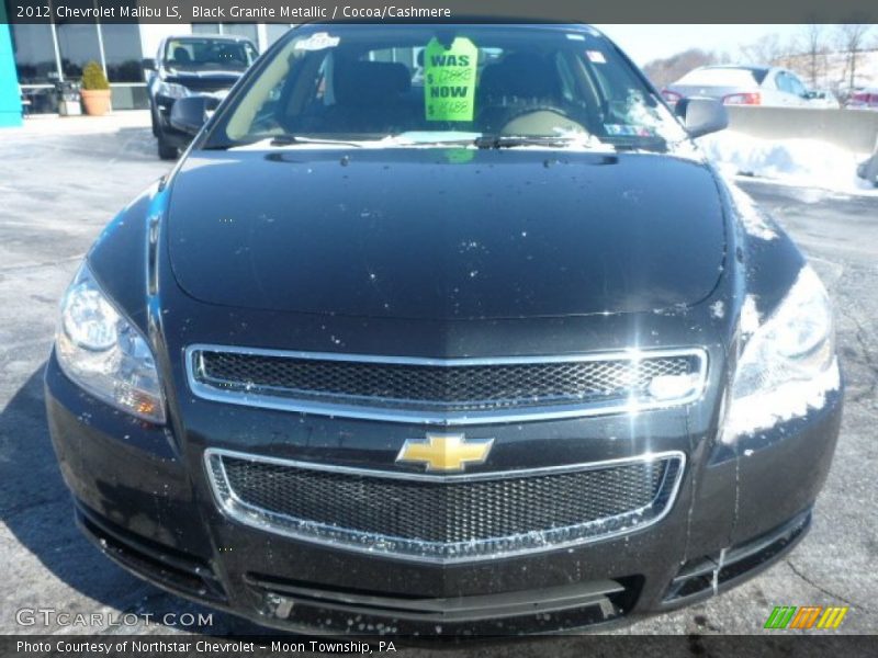 Black Granite Metallic / Cocoa/Cashmere 2012 Chevrolet Malibu LS