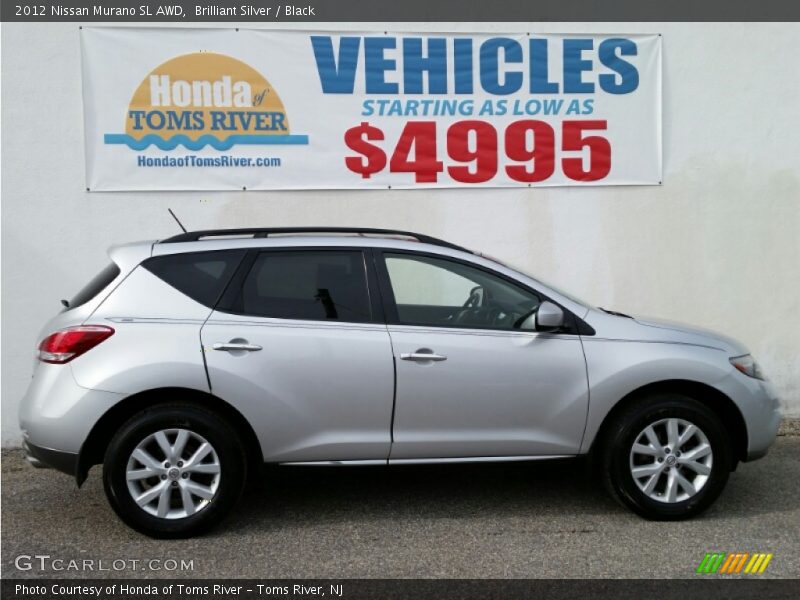 Brilliant Silver / Black 2012 Nissan Murano SL AWD