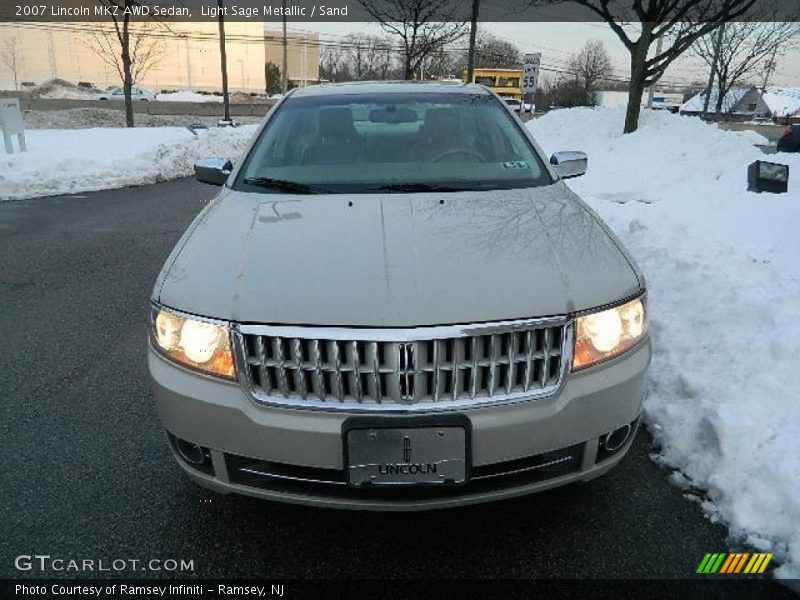 Light Sage Metallic / Sand 2007 Lincoln MKZ AWD Sedan