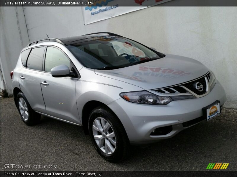 Brilliant Silver / Black 2012 Nissan Murano SL AWD