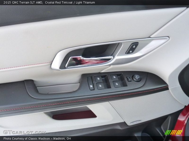 Crystal Red Tintcoat / Light Titanium 2015 GMC Terrain SLT AWD