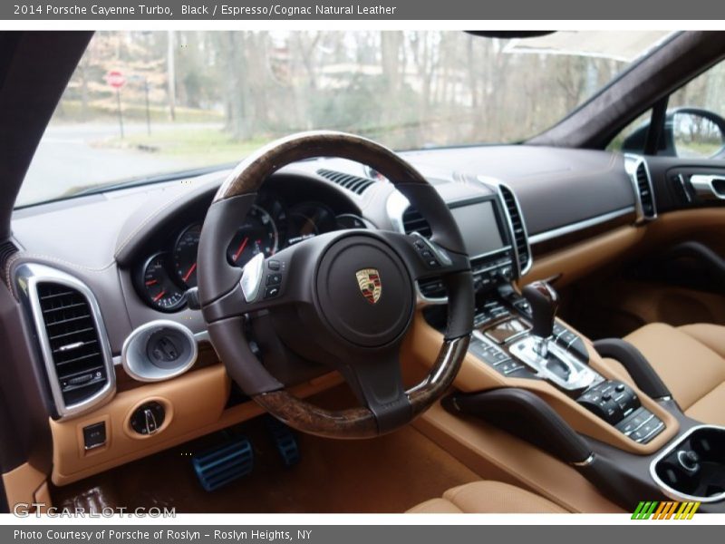 Black / Espresso/Cognac Natural Leather 2014 Porsche Cayenne Turbo