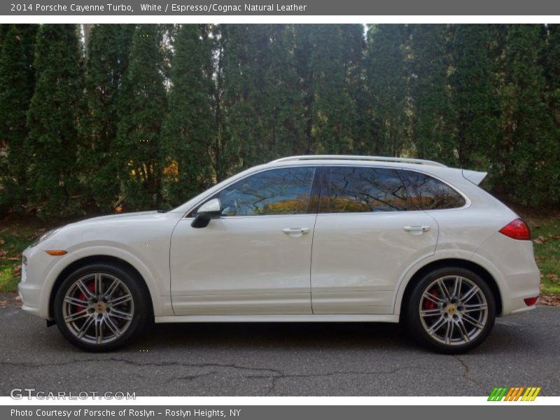 White / Espresso/Cognac Natural Leather 2014 Porsche Cayenne Turbo