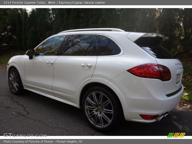 White / Espresso/Cognac Natural Leather 2014 Porsche Cayenne Turbo