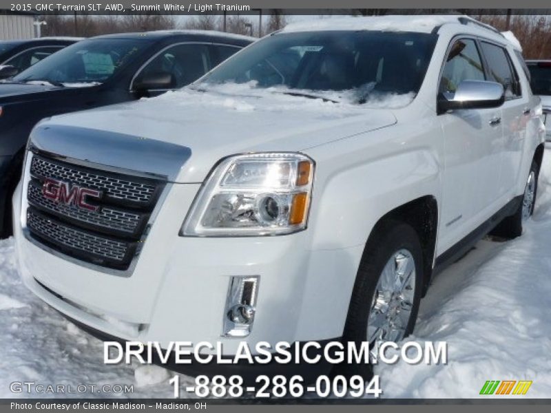 Summit White / Light Titanium 2015 GMC Terrain SLT AWD