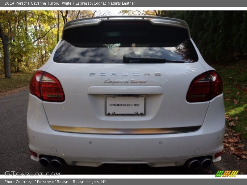 White / Espresso/Cognac Natural Leather 2014 Porsche Cayenne Turbo