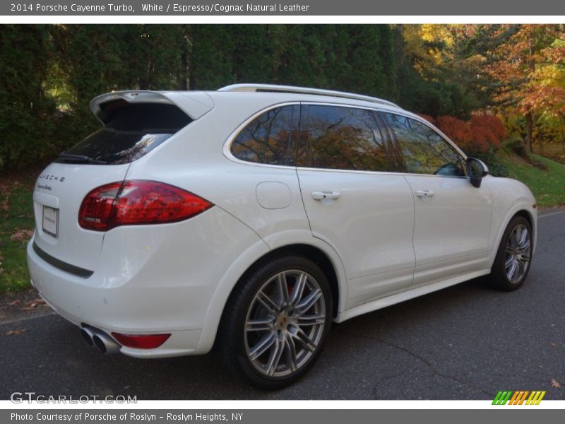 White / Espresso/Cognac Natural Leather 2014 Porsche Cayenne Turbo