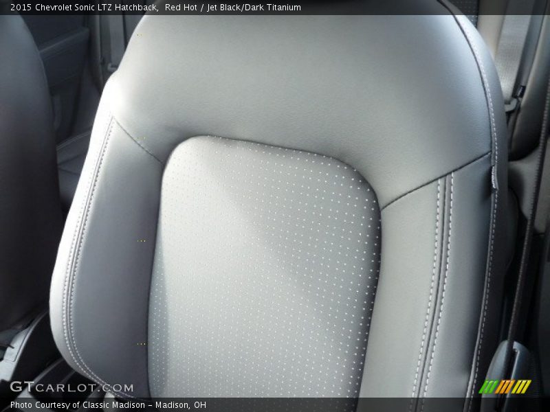 Red Hot / Jet Black/Dark Titanium 2015 Chevrolet Sonic LTZ Hatchback