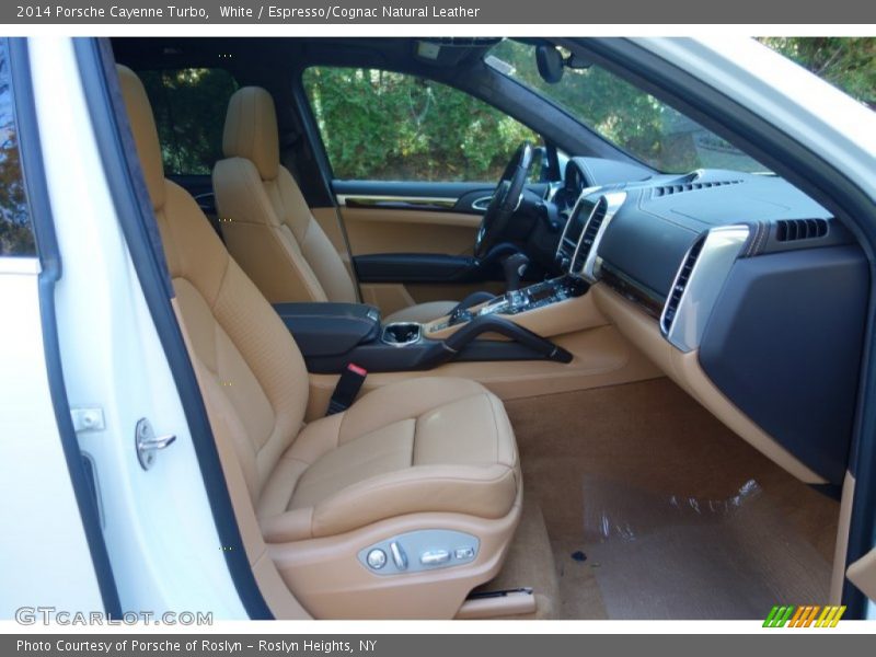 White / Espresso/Cognac Natural Leather 2014 Porsche Cayenne Turbo