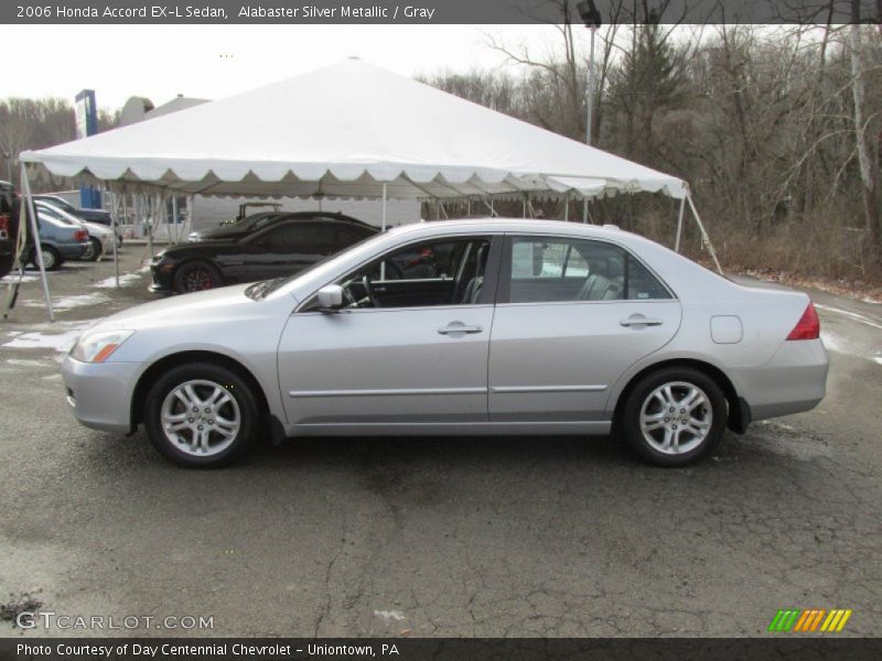 Alabaster Silver Metallic / Gray 2006 Honda Accord EX-L Sedan