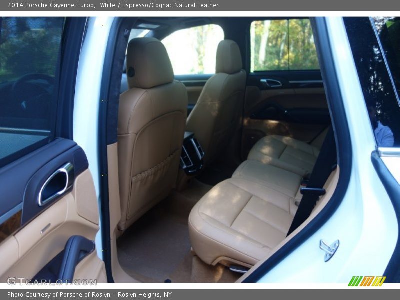 White / Espresso/Cognac Natural Leather 2014 Porsche Cayenne Turbo