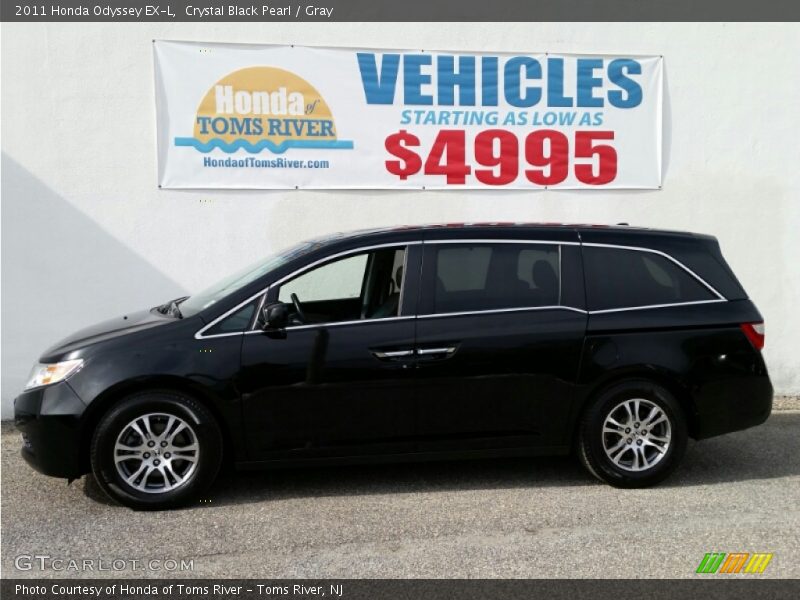Crystal Black Pearl / Gray 2011 Honda Odyssey EX-L