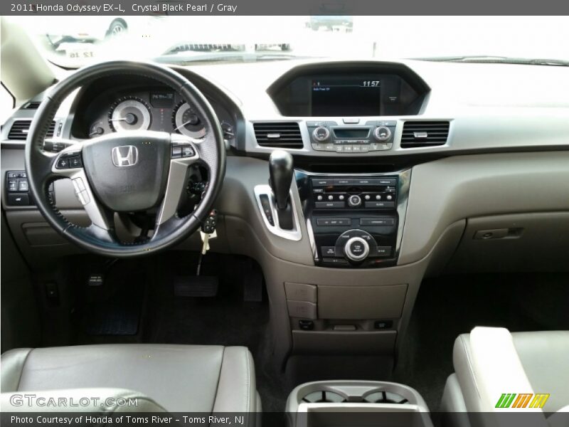 Crystal Black Pearl / Gray 2011 Honda Odyssey EX-L