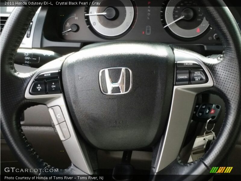 Crystal Black Pearl / Gray 2011 Honda Odyssey EX-L