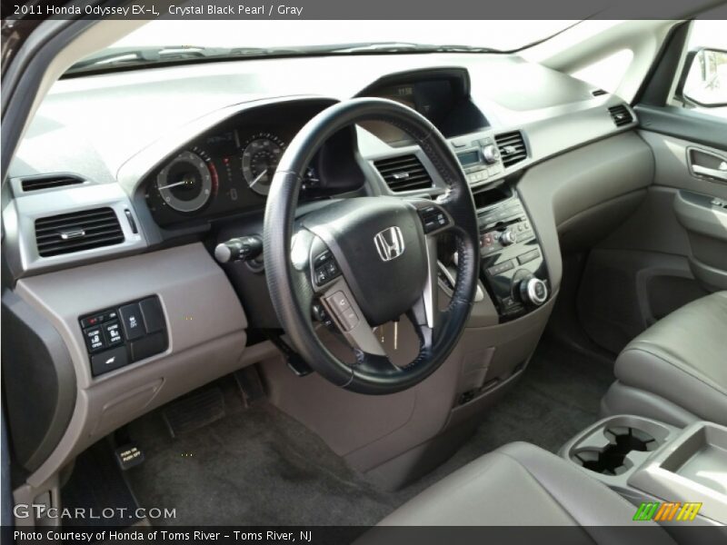 Crystal Black Pearl / Gray 2011 Honda Odyssey EX-L