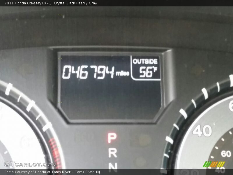 Crystal Black Pearl / Gray 2011 Honda Odyssey EX-L