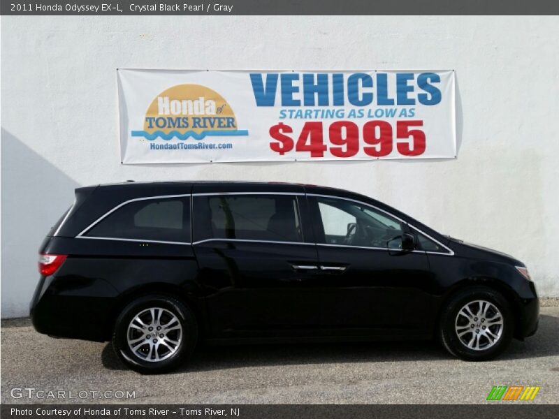 Crystal Black Pearl / Gray 2011 Honda Odyssey EX-L