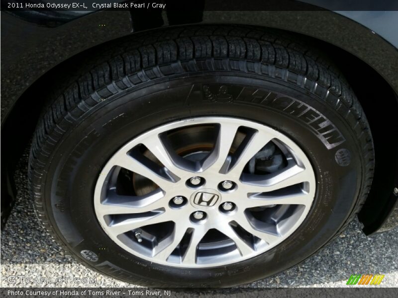 Crystal Black Pearl / Gray 2011 Honda Odyssey EX-L