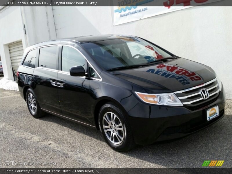Crystal Black Pearl / Gray 2011 Honda Odyssey EX-L