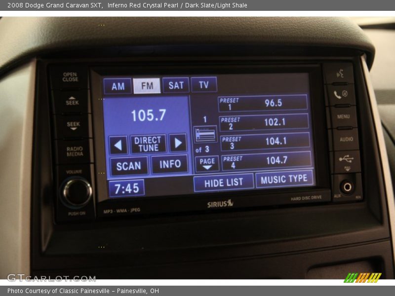 Inferno Red Crystal Pearl / Dark Slate/Light Shale 2008 Dodge Grand Caravan SXT