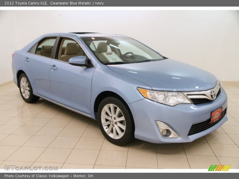 Clearwater Blue Metallic / Ivory 2012 Toyota Camry XLE