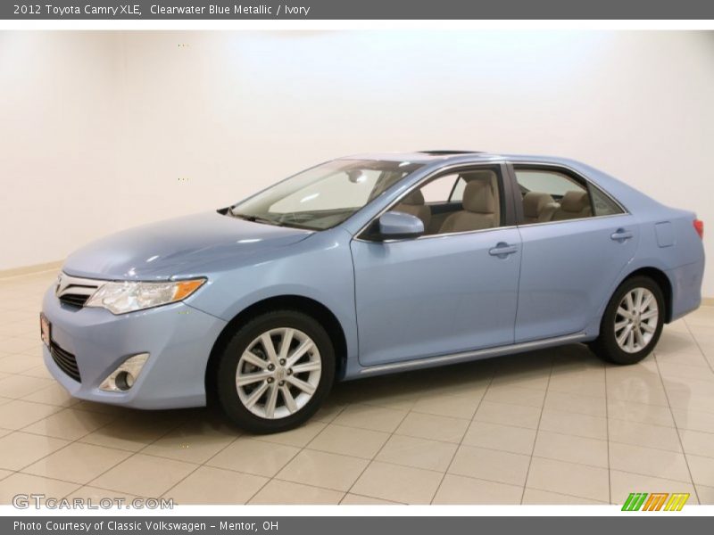 Clearwater Blue Metallic / Ivory 2012 Toyota Camry XLE